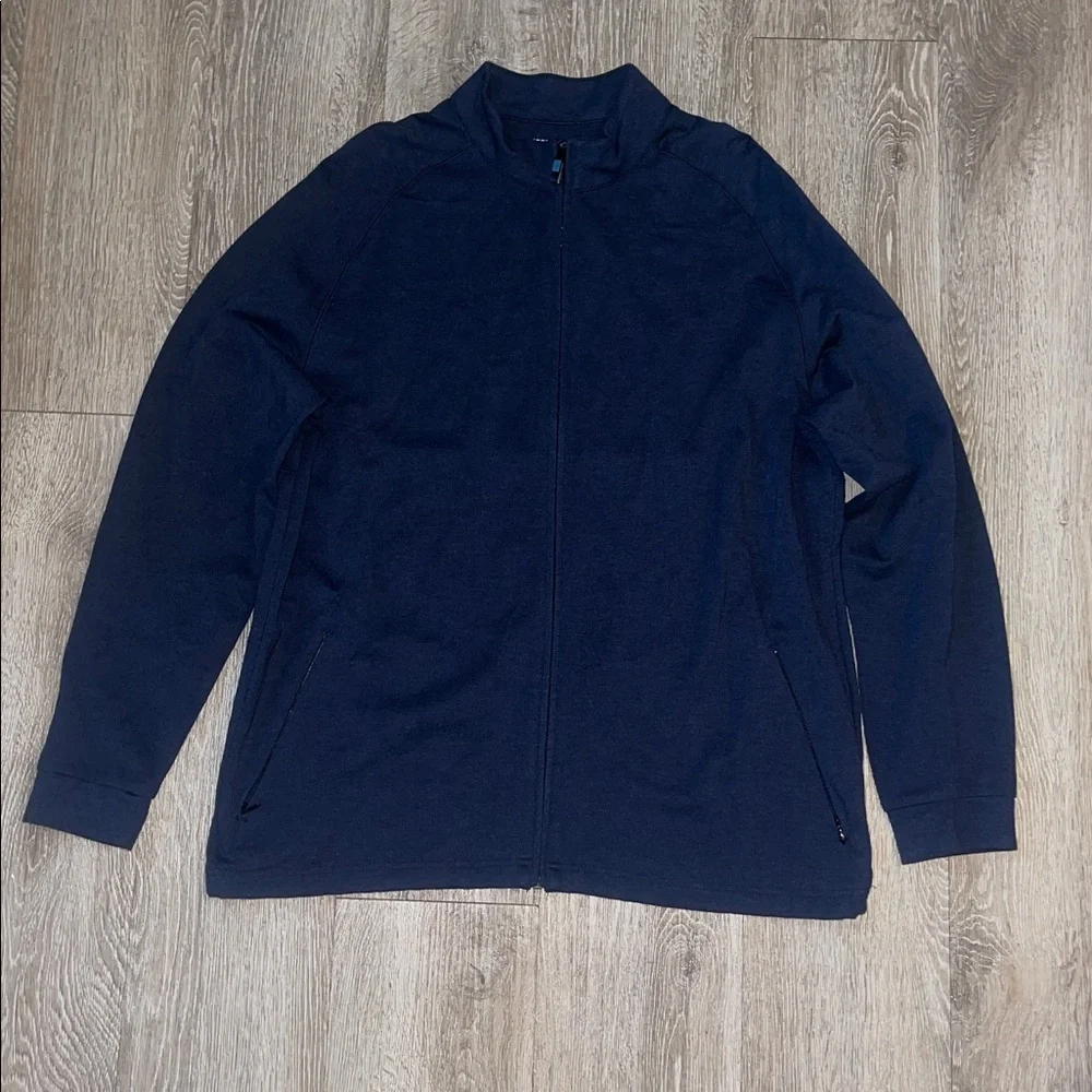 Mizzen + Main Men's Full Zip Jacket ProFlex Performance Navy Size xl blue